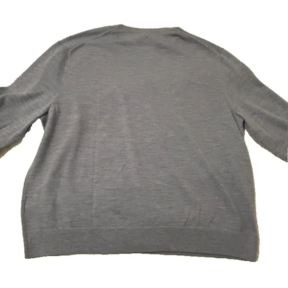 Banana Republic Sweater Men's 2XL XXL Light Blue 100% Merino Wool Crew Neck NEW